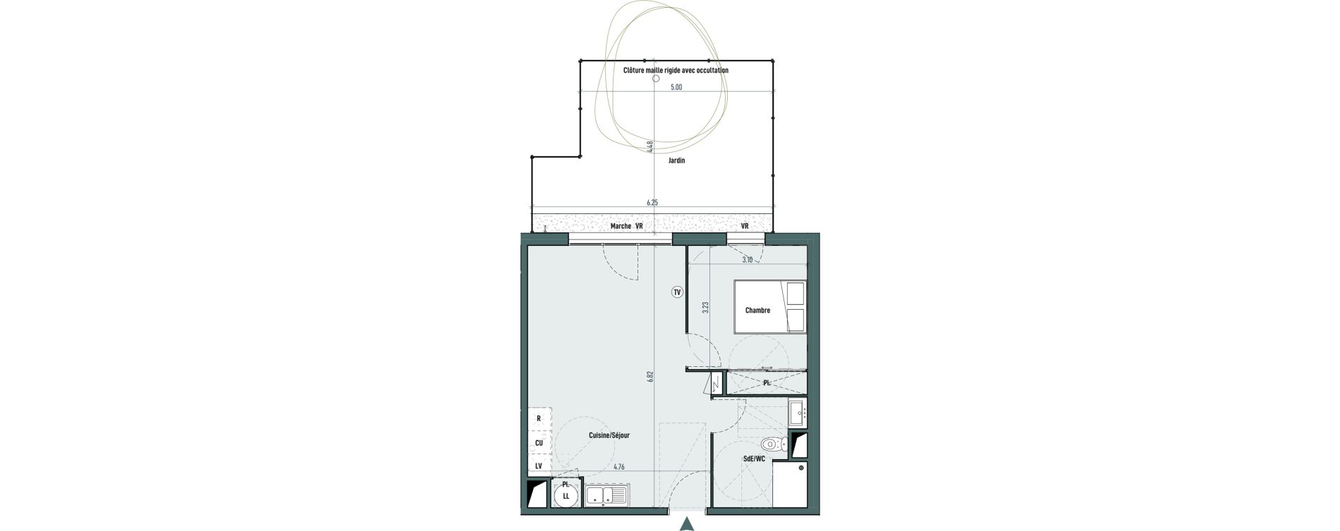 Appartement T2 de 48,65 m2 &agrave; Gignac Centre