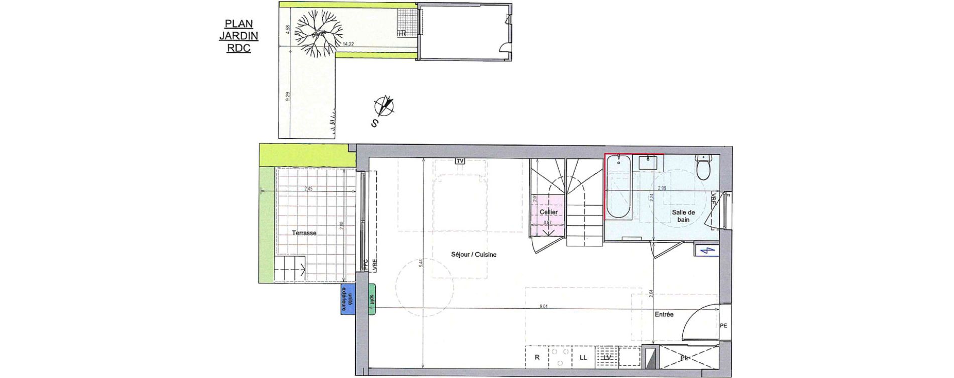 Duplex T4 de 90,74 m2 &agrave; Grabels Centre