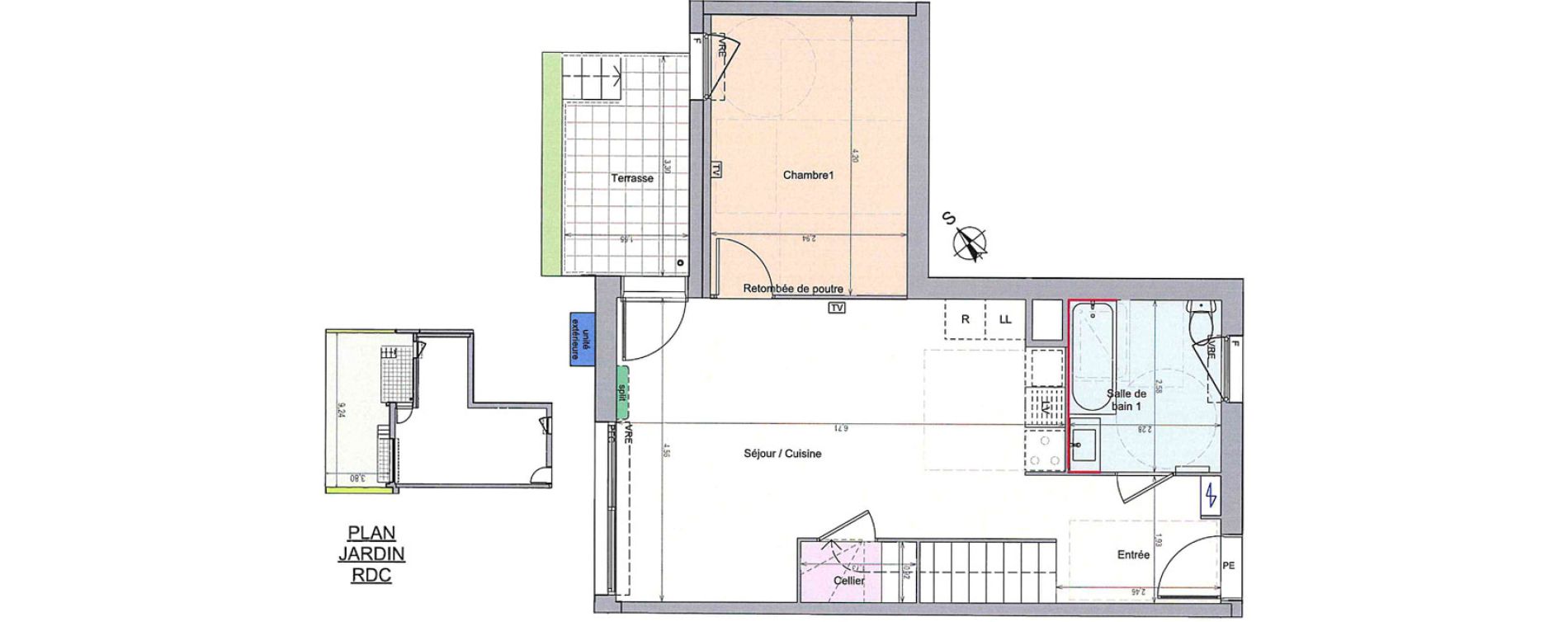 Duplex T4 de 86,99 m2 &agrave; Grabels Centre
