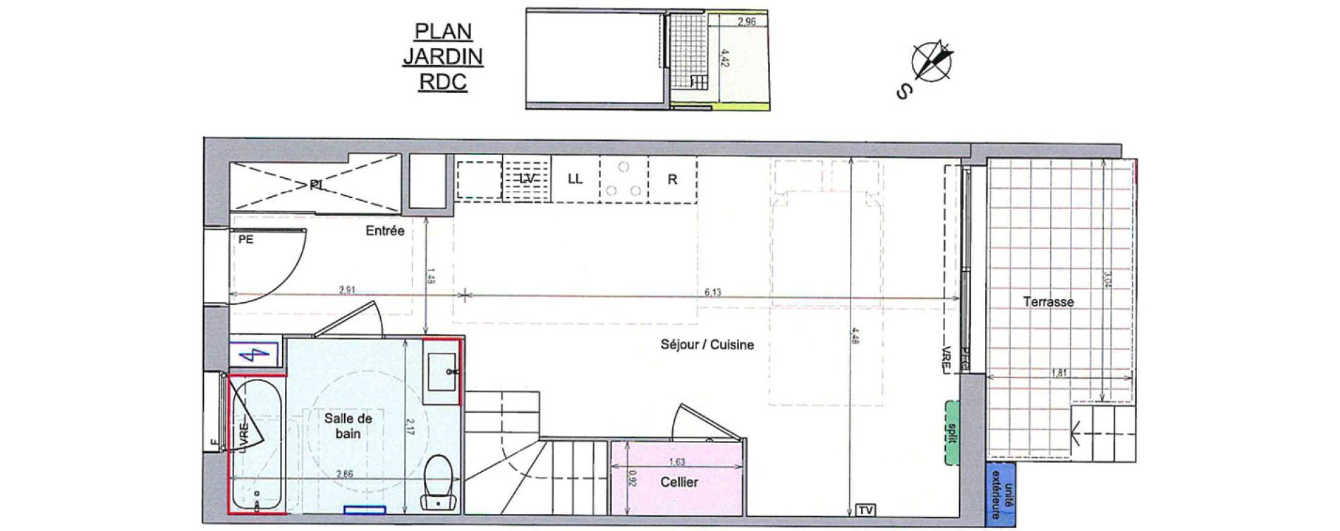 Duplex T3 de 71,60 m2 &agrave; Grabels Centre