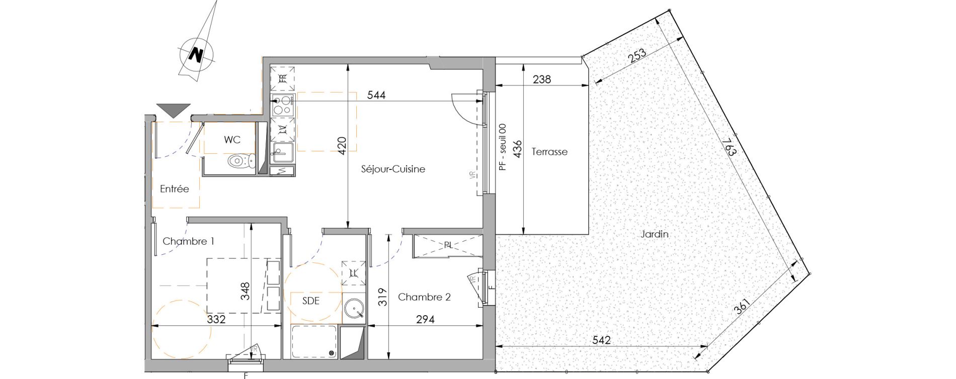 Appartement T3 de 57,02 m2 &agrave; Juvignac Centre