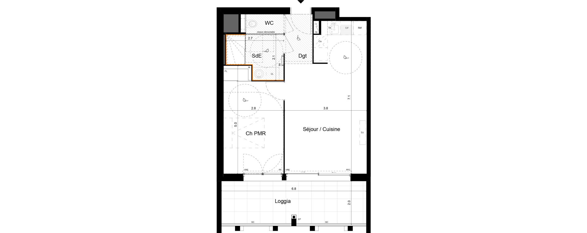 Appartement T2 de 46,80 m2 &agrave; La Grande-Motte Centre