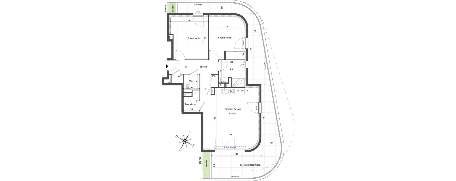 Appartement T3 de 71,00 m2 &agrave; La Grande-Motte Le couchant