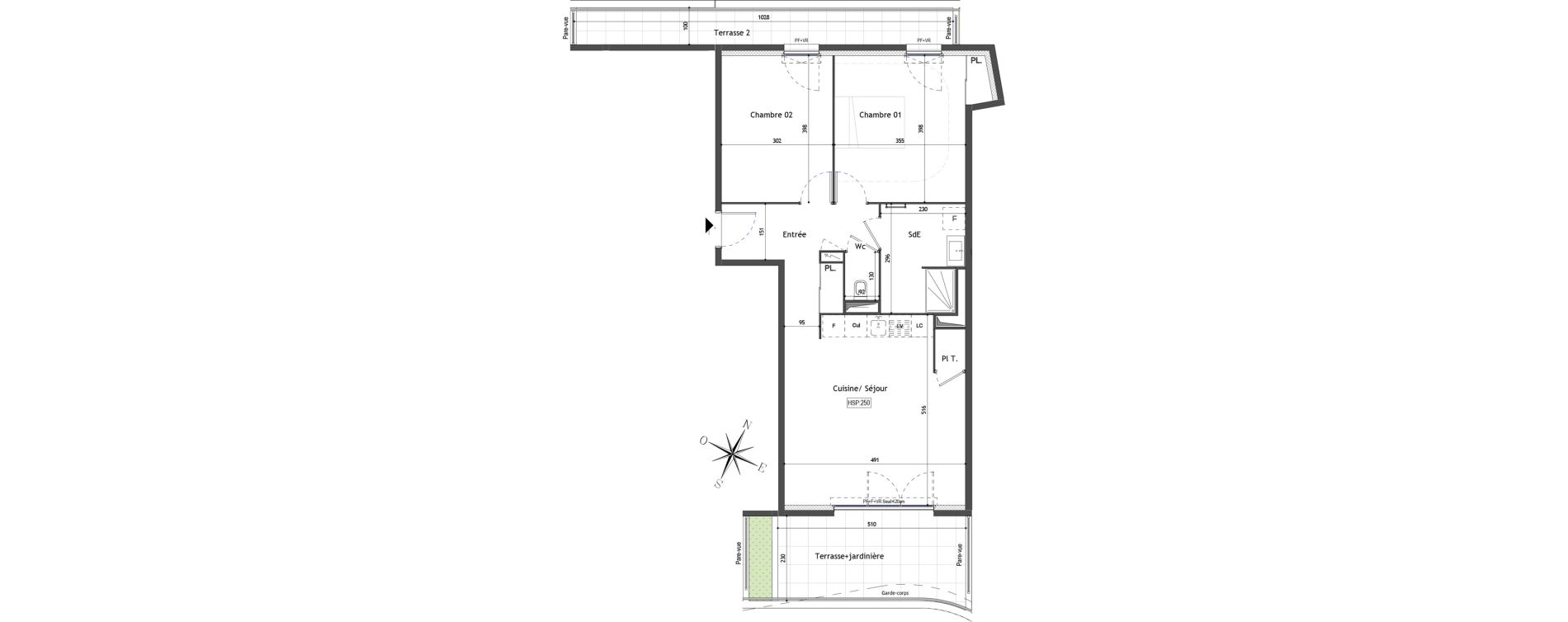 Appartement T3 de 67,70 m2 &agrave; La Grande-Motte Le couchant