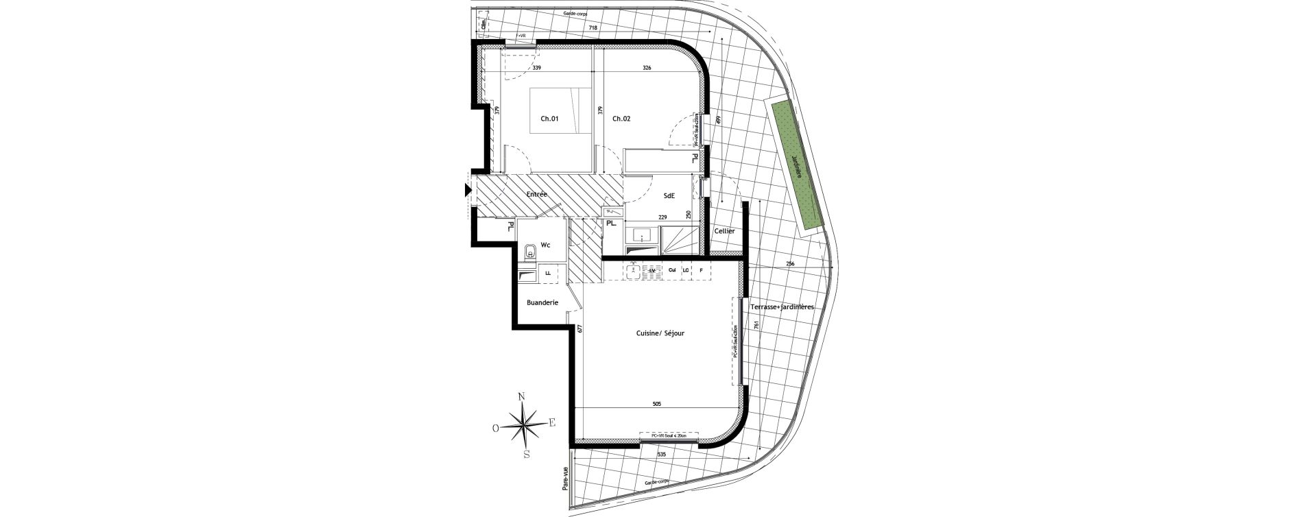 Appartement T3 de 70,50 m2 &agrave; La Grande-Motte Le couchant