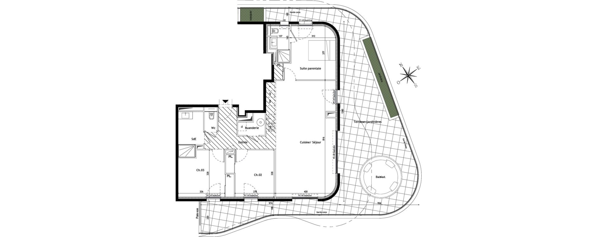 Appartement T4 de 89,50 m2 &agrave; La Grande-Motte Le couchant