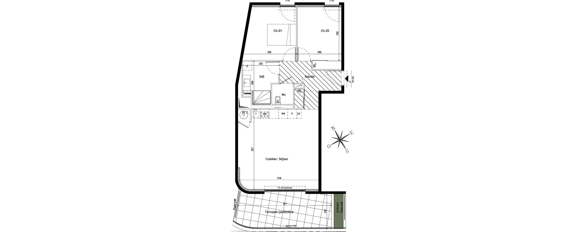 Appartement T3 de 65,50 m2 &agrave; La Grande-Motte Le couchant