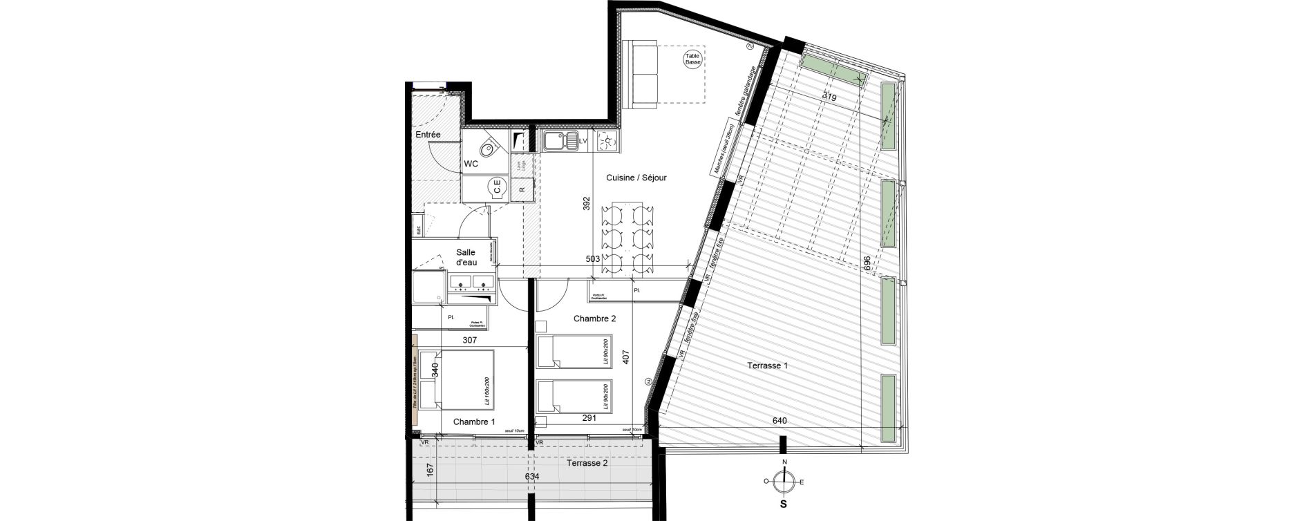 Appartement T3 meubl&eacute; de 66,65 m2 &agrave; La Grande-Motte Le couchant