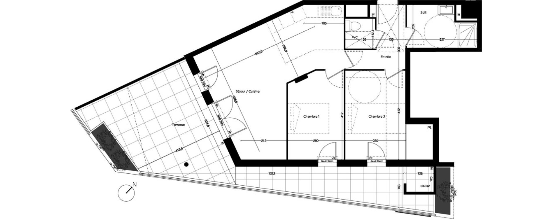 Appartement T3 de 64,95 m2 &agrave; Lattes Centre