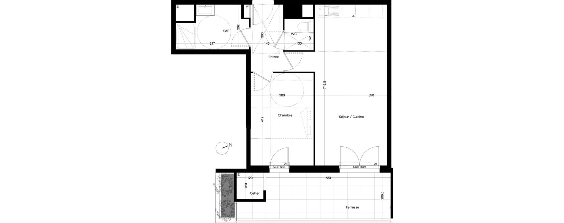 Appartement T2 de 47,50 m2 &agrave; Lattes Centre