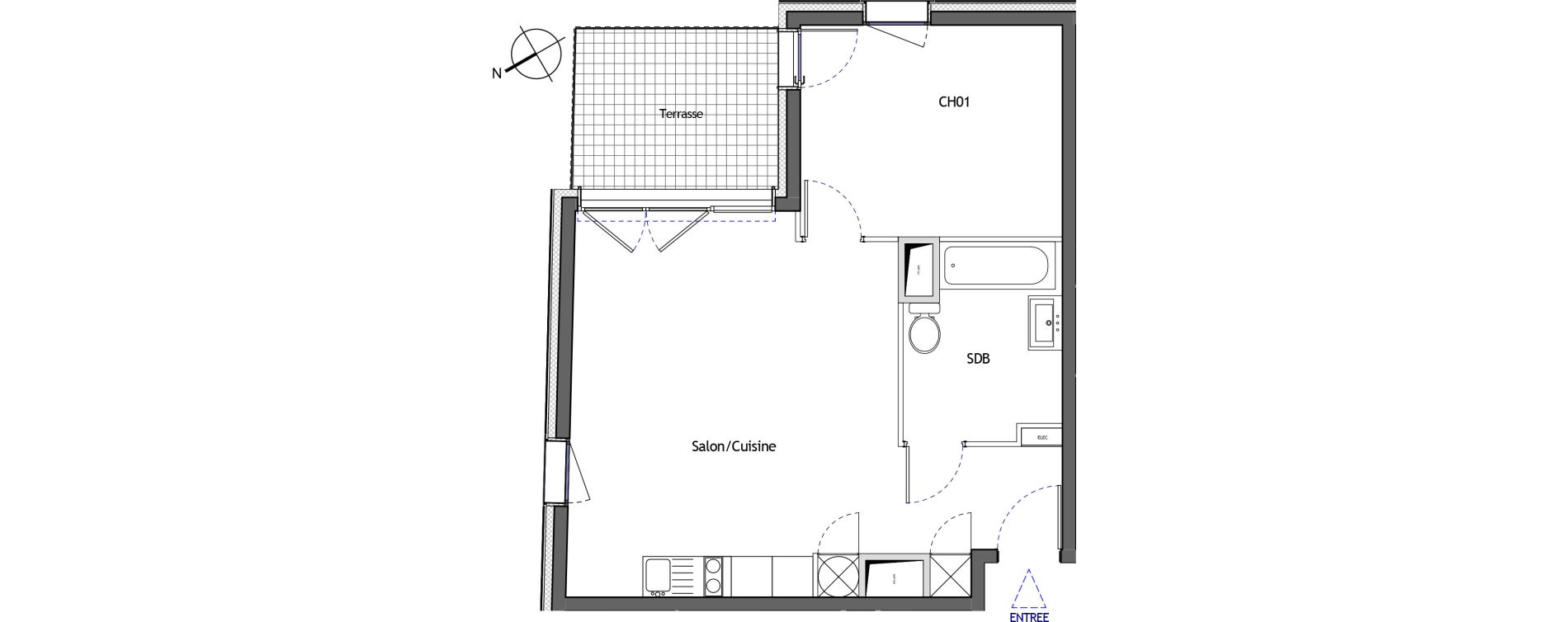Appartement T2 de 48,70 m2 &agrave; Lattes Boirargues