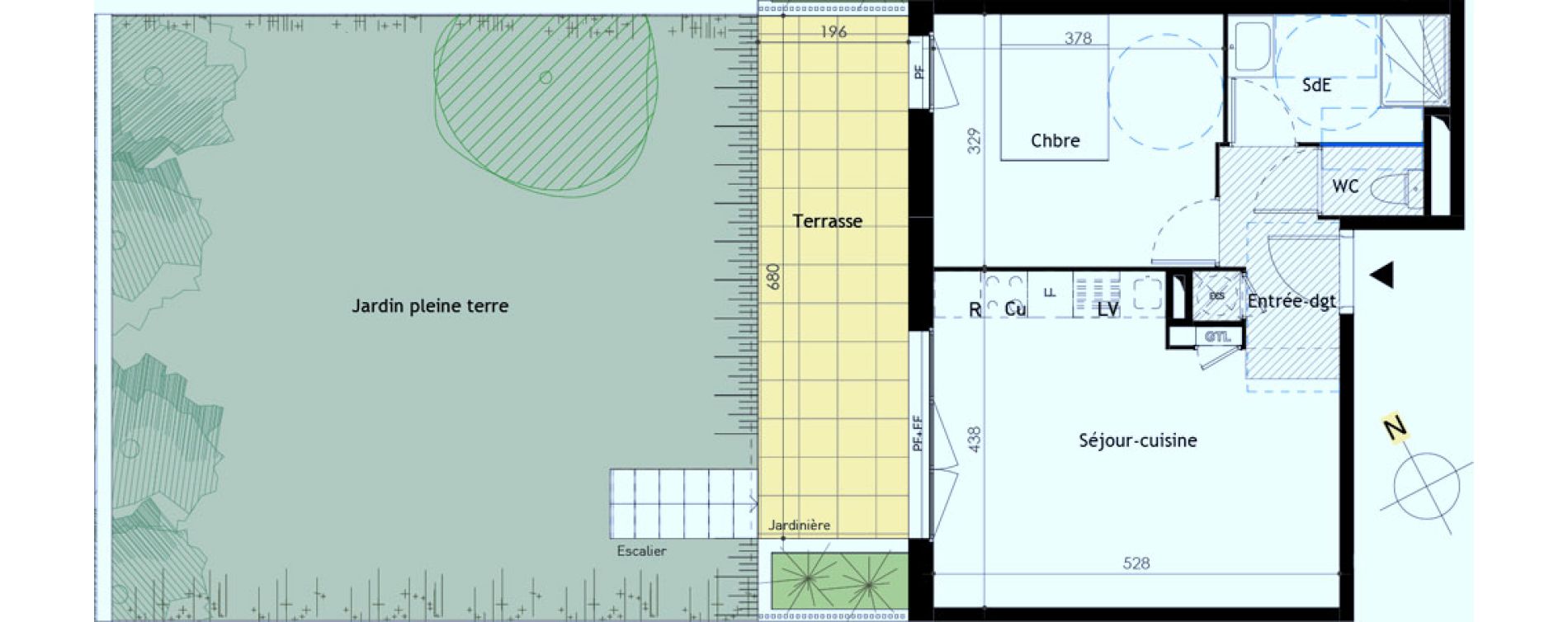 Appartement T2 de 42,85 m2 &agrave; Marseillan Centre