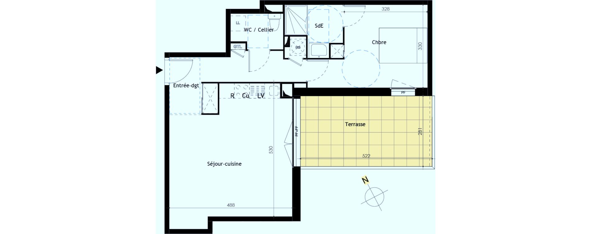 Appartement T2 de 52,14 m2 &agrave; Marseillan Centre