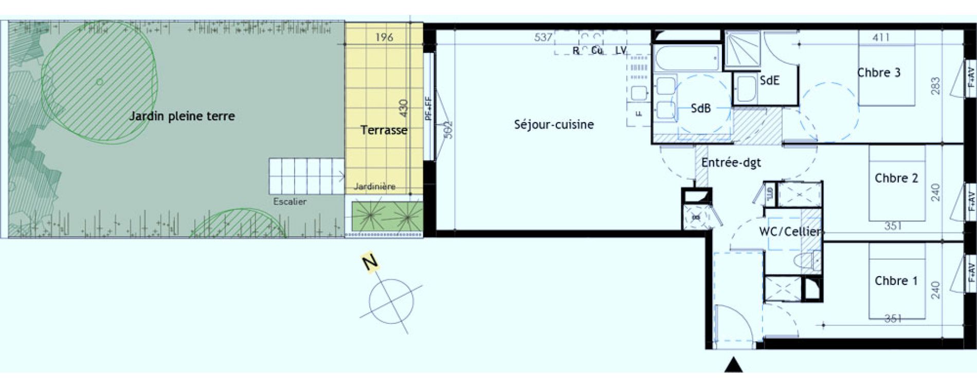 Appartement T4 de 80,25 m2 &agrave; Marseillan Centre