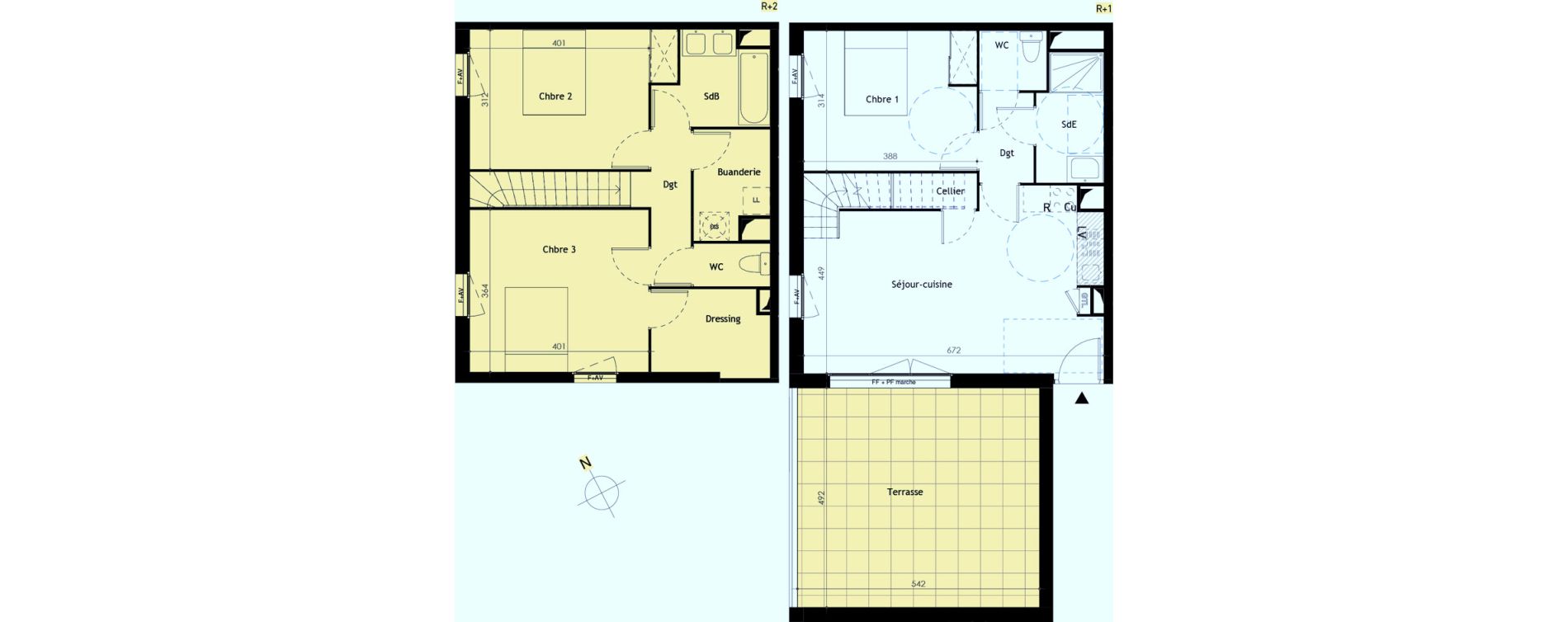 Appartement T4 de 94,10 m2 à Marseillan Centre