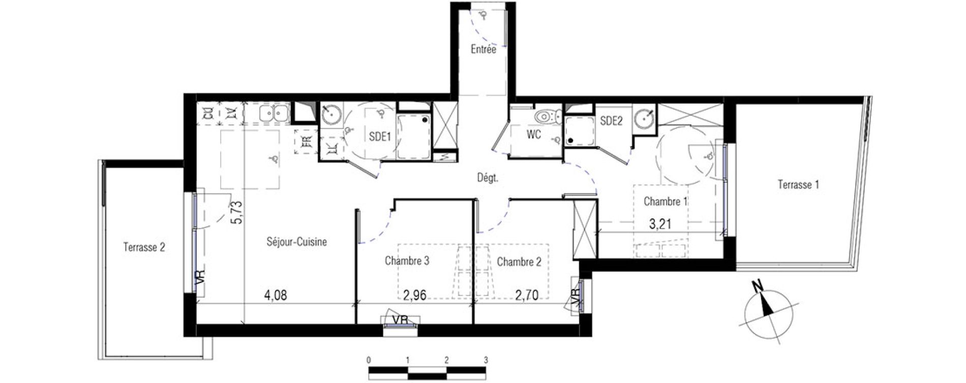 Appartement T4 de 71,50 m2 &agrave; Marseillan Port