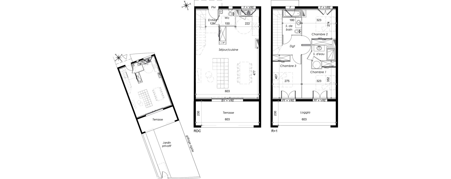 Appartement T4 de 91,80 m2 &agrave; Marseillan Centre