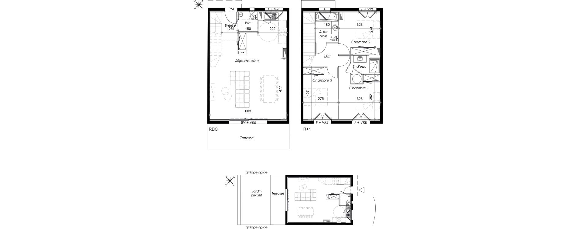 Appartement T4 de 91,80 m2 &agrave; Marseillan Centre