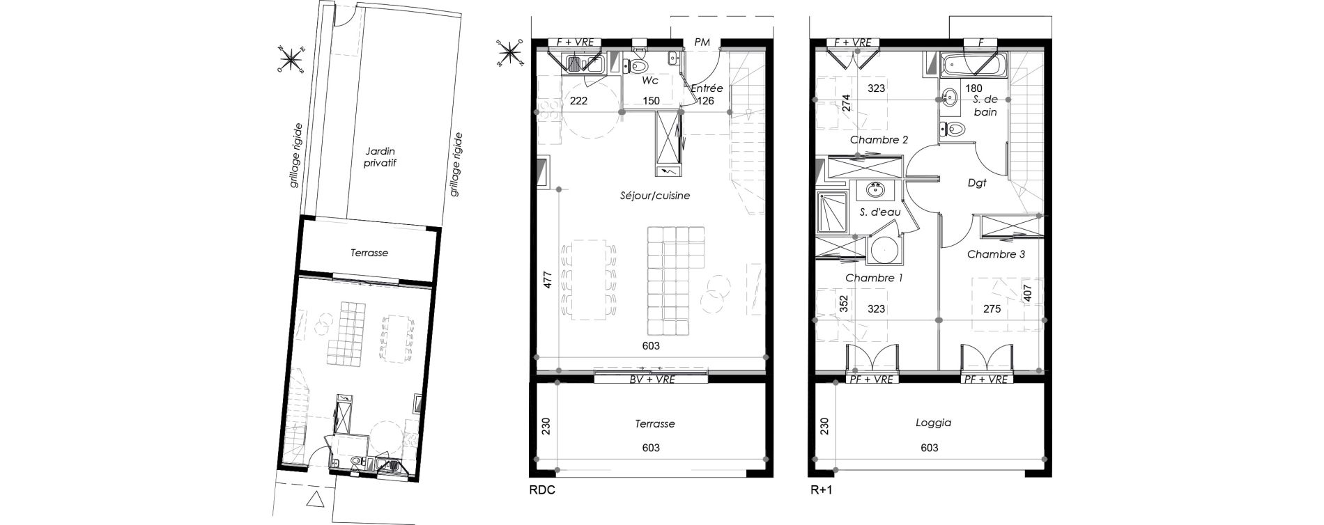 Appartement T4 de 91,80 m2 &agrave; Marseillan Centre