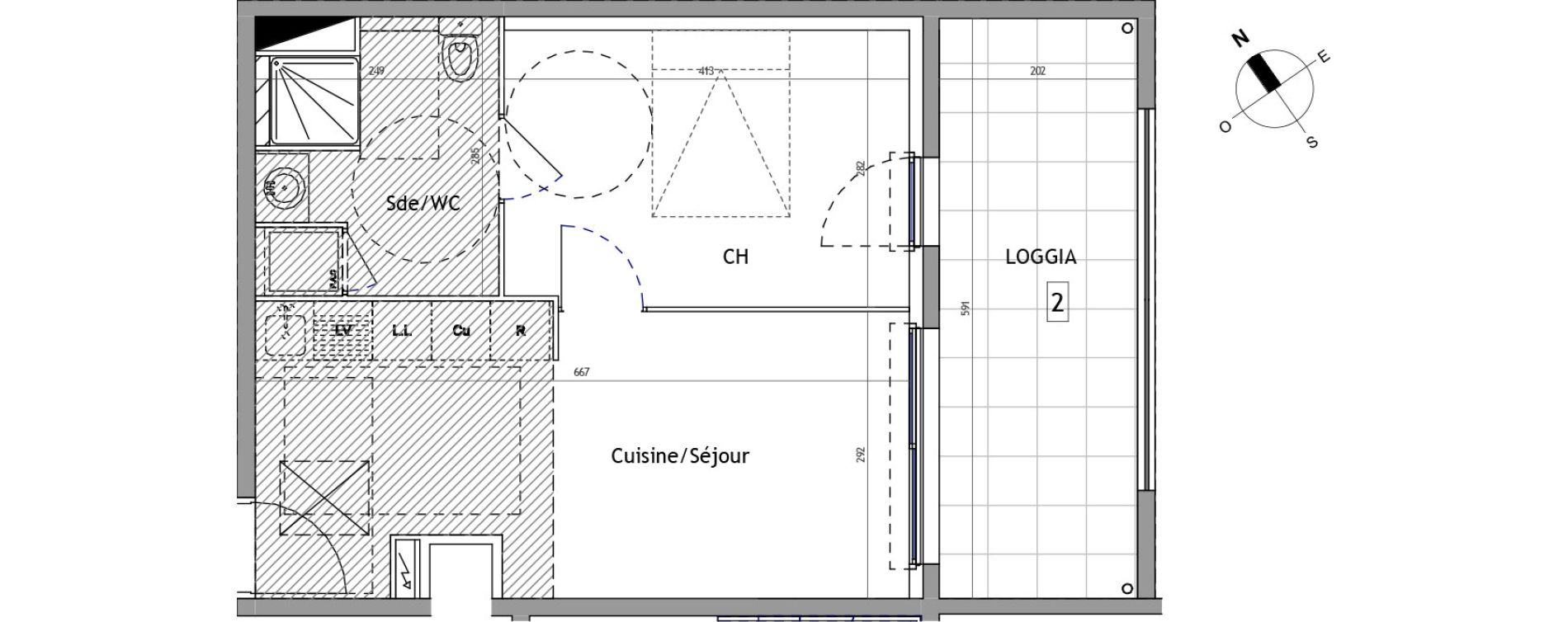 Appartement T2 de 37,00 m2 &agrave; Marseillan Centre