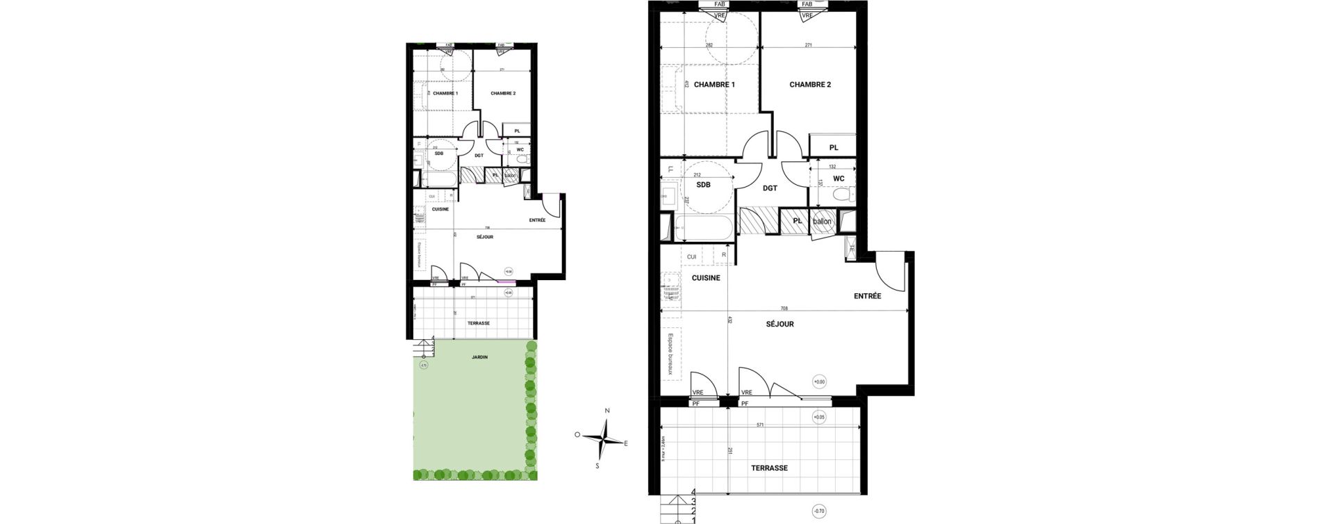 Appartement T3 de 64,10 m2 &agrave; Marsillargues Centre