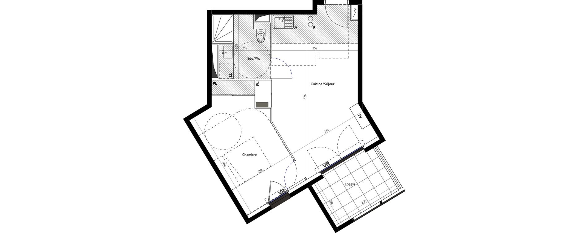 Appartement T2 meubl&eacute; de 42,00 m2 &agrave; Mauguio Centre