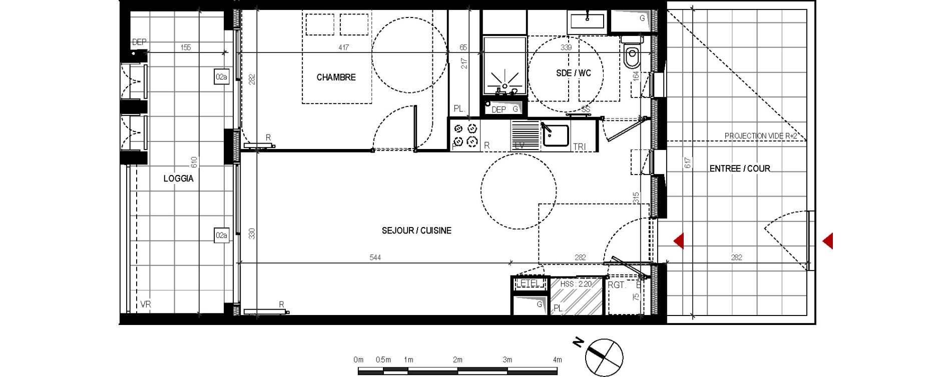 Appartement T2 de 48,10 m2 &agrave; Mauguio La font de mauguio