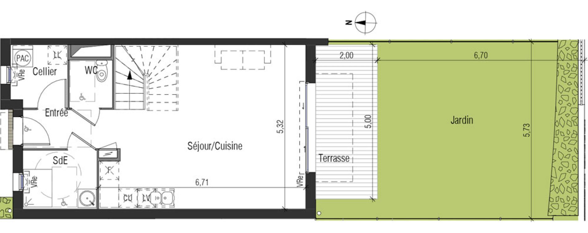 Villa T4 de 87,20 m2 &agrave; Mauguio Centre