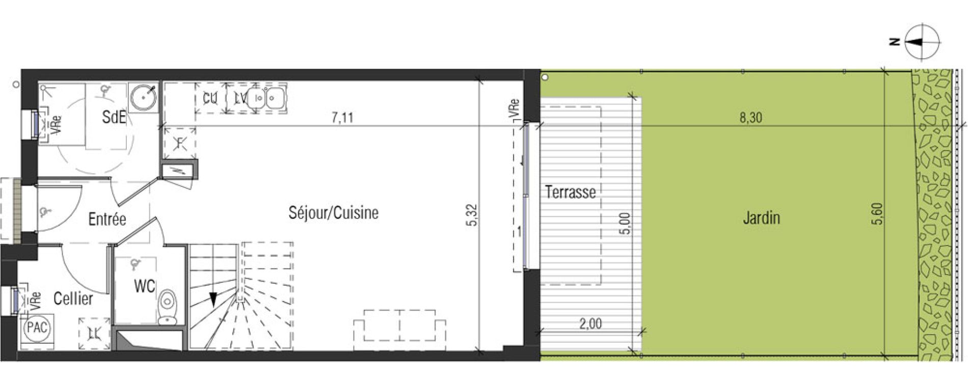 Villa T4 de 91,00 m2 &agrave; Mauguio Centre