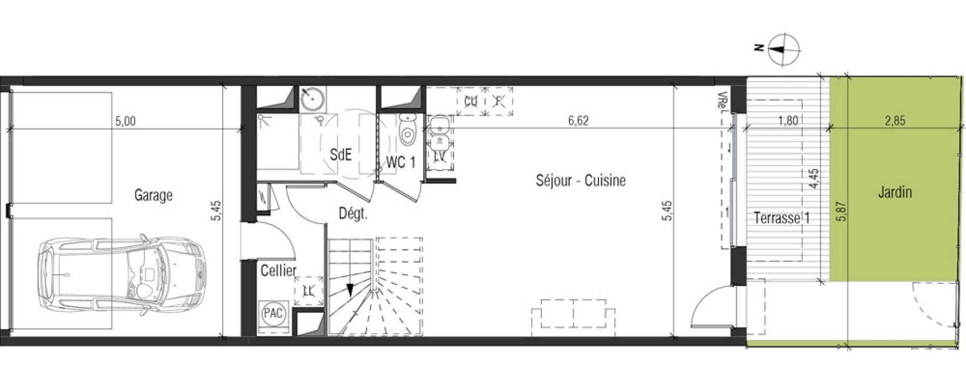 Villa T4 de 91,30 m2 &agrave; Mauguio Centre