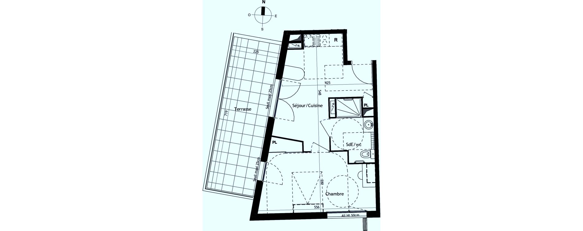 Appartement T2 de 35,40 m2 &agrave; Montpellier Centre