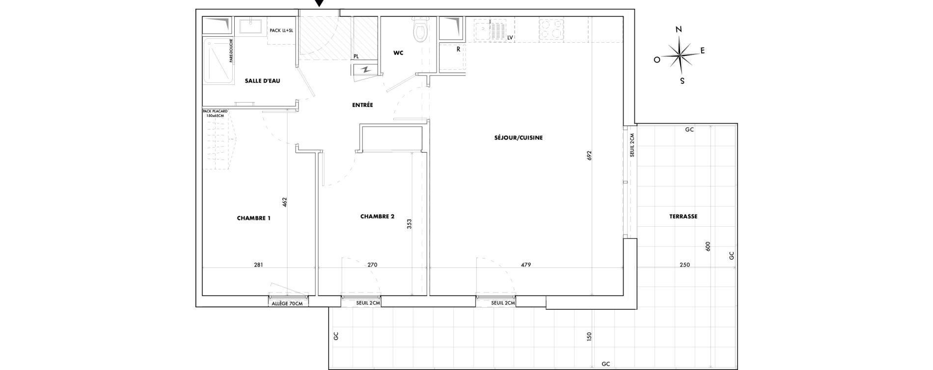 Appartement T3 de 69,80 m2 &agrave; Montpellier Montpellier centre