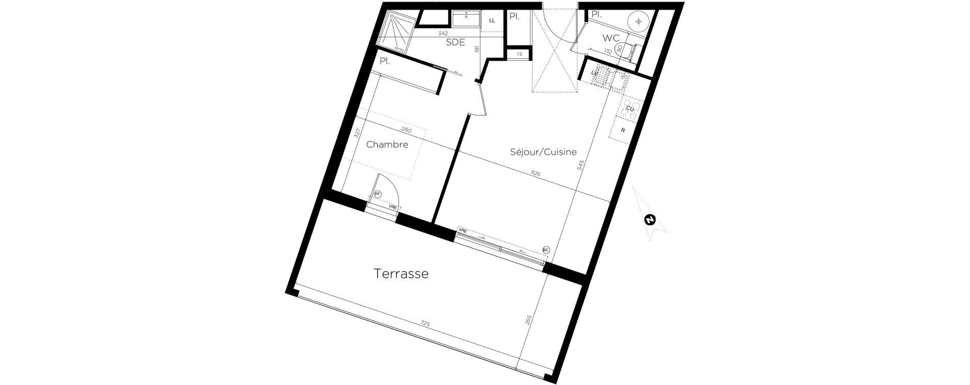 Appartement T2 de 42,00 m2 &agrave; Montpellier Malbosc