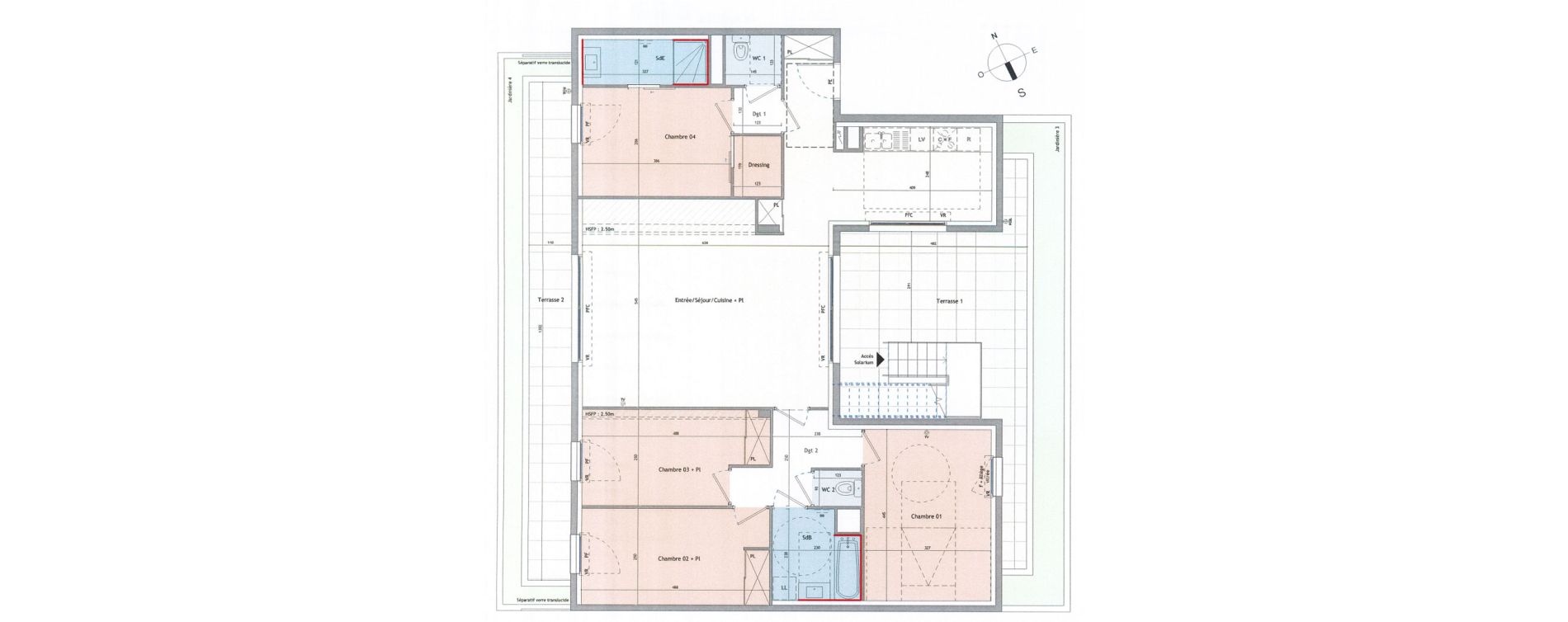Appartement T5 de 119,20 m2 &agrave; Montpellier Estanove