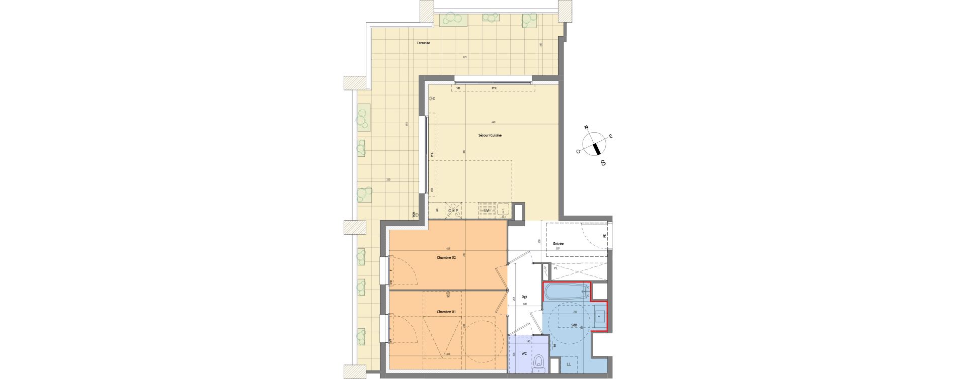 Appartement T3 de 62,20 m2 &agrave; Montpellier Estanove