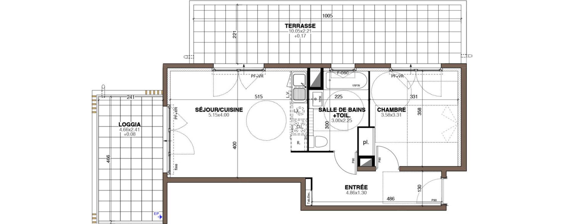 Appartement T2 de 46,00 m2 &agrave; Montpellier Hopitaux-facultes