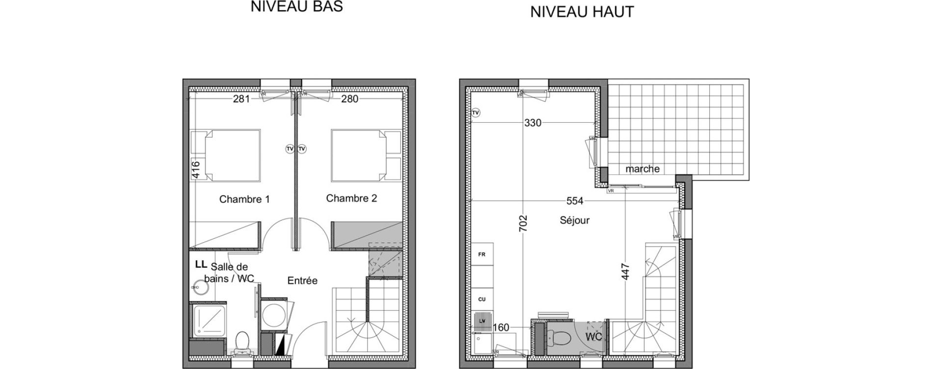 Appartement T3 de 62,00 m2 &agrave; Montpellier Les arceaux