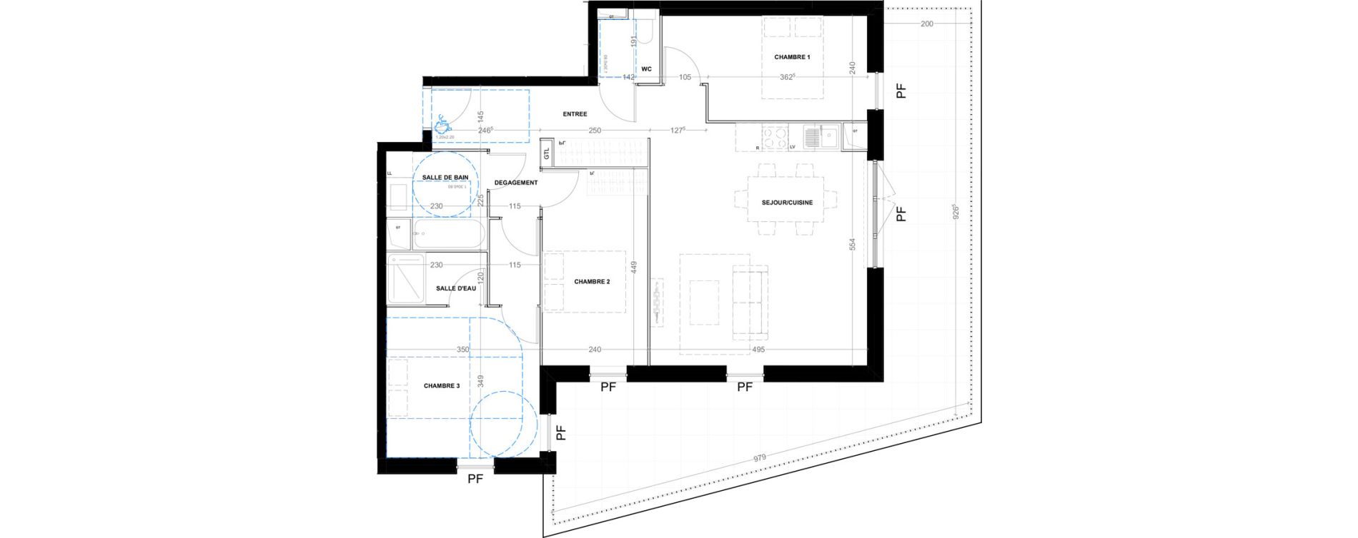 Appartement T4 de 82,98 m2 &agrave; Montpellier Tournezy