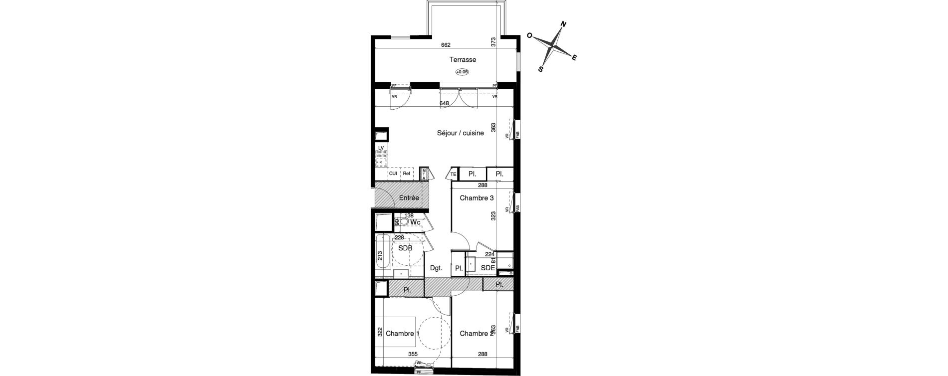 Appartement T4 de 80,00 m2 &agrave; Montpellier R&eacute;publique