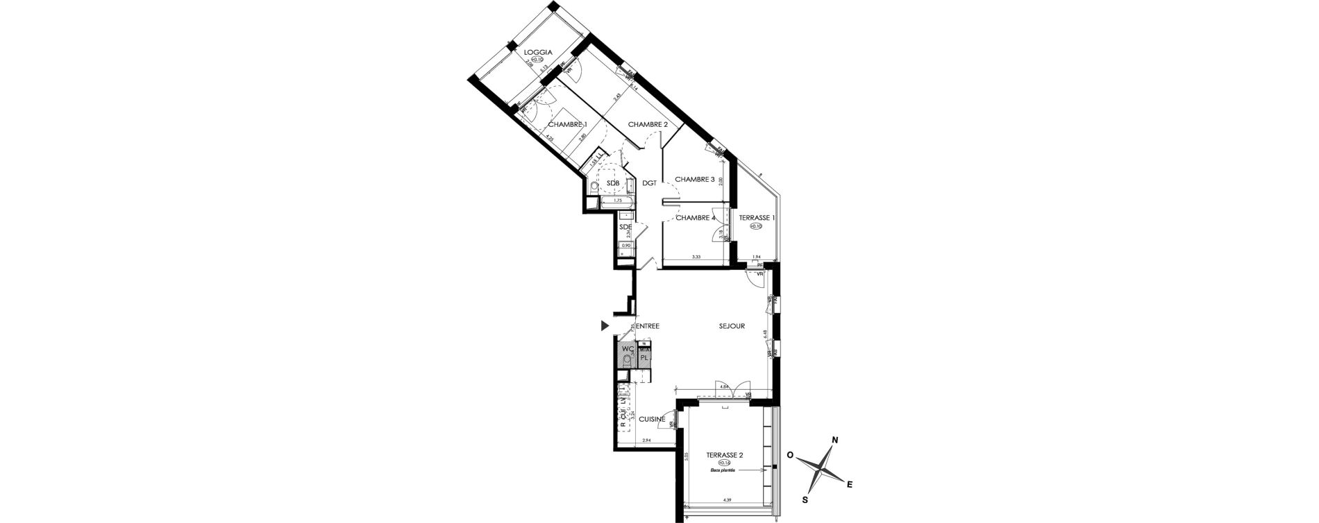 Appartement T5 de 119,15 m2 &agrave; Montpellier R&eacute;publique
