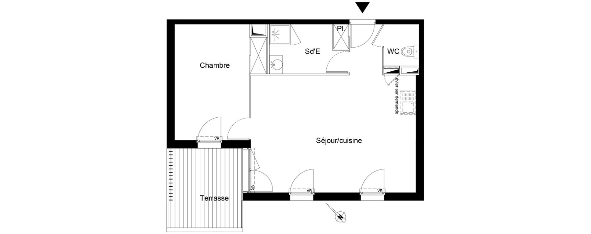 Appartement T2 de 52,25 m2 &agrave; Montpellier La chamberte