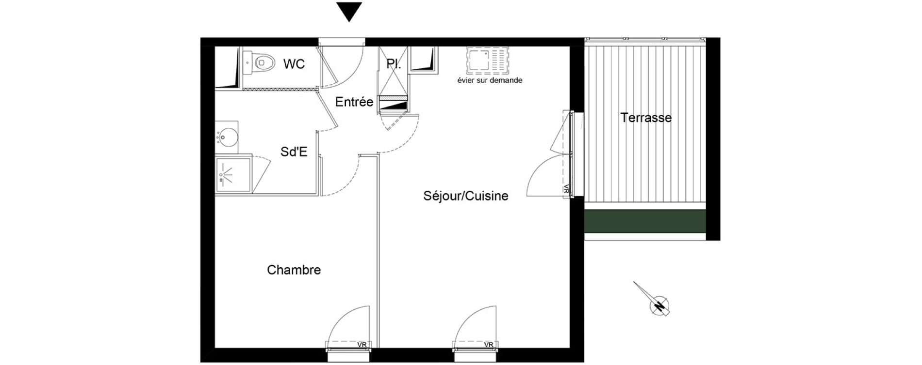 Appartement T2 de 46,90 m2 &agrave; Montpellier La chamberte