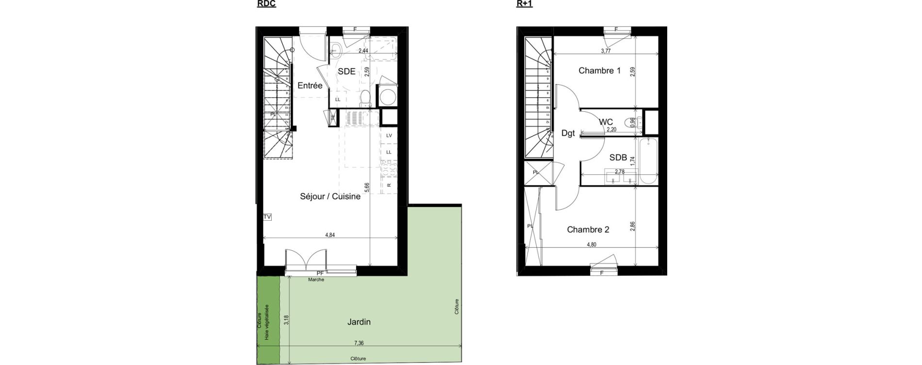 Maison T3 de 69,57 m2 &agrave; Paulhan Centre