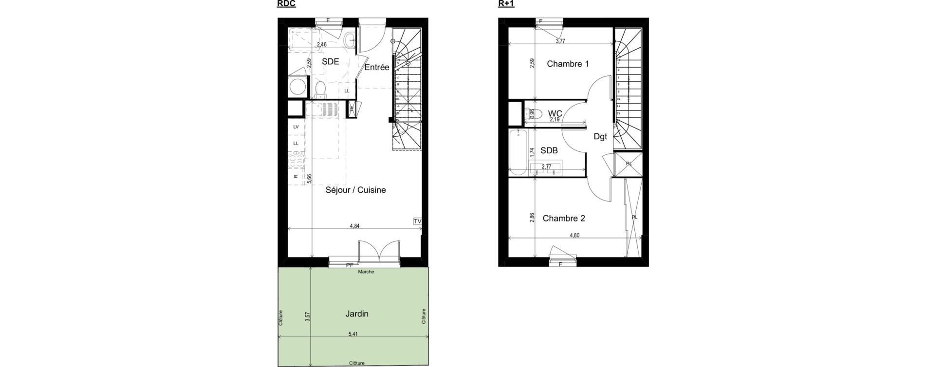 Maison T3 de 69,56 m2 &agrave; Paulhan Centre