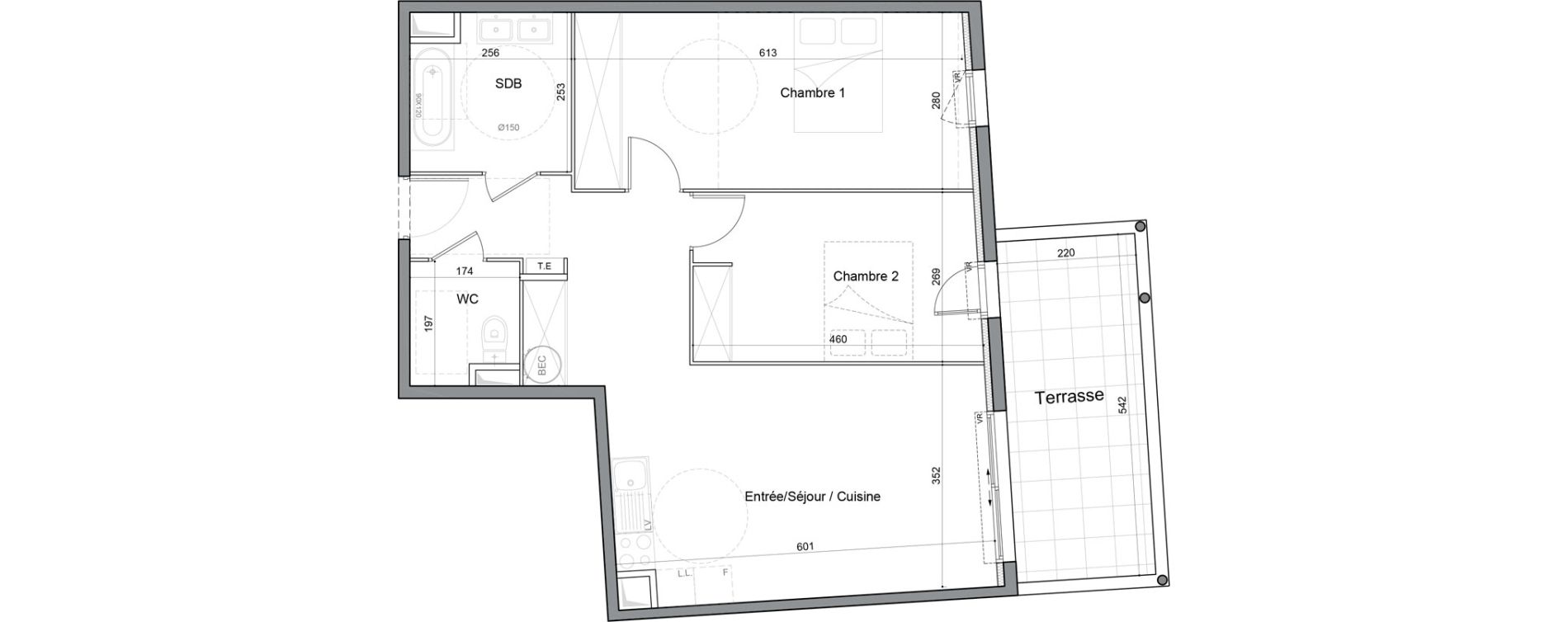 Appartement T3 de 70,50 m2 &agrave; Saint-Andr&eacute;-De-Sangonis Puech