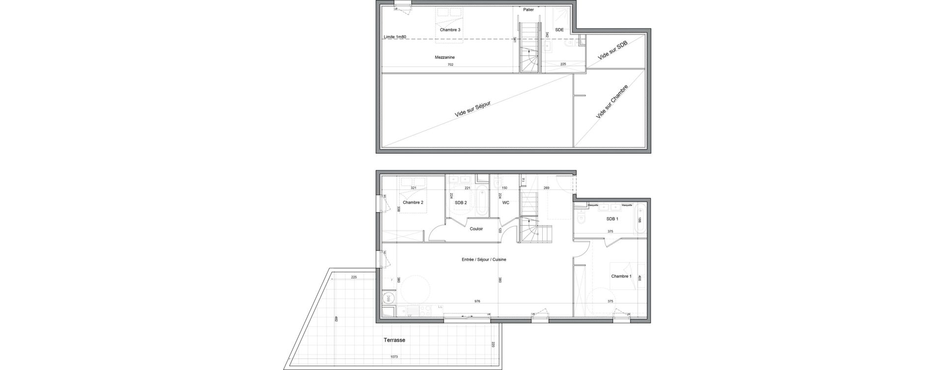 Appartement T4 de 99,80 m2 &agrave; Saint-Andr&eacute;-De-Sangonis Puech