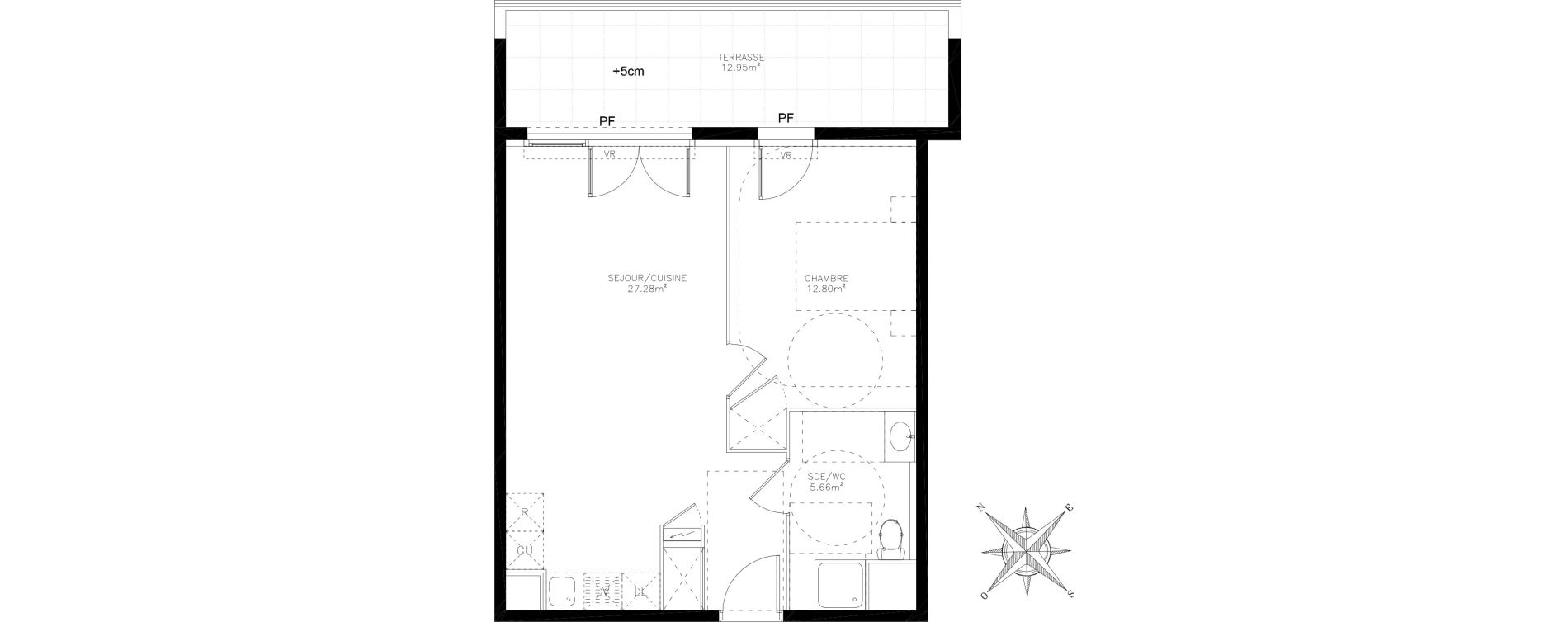 Appartement T2 de 45,74 m2 &agrave; Saint-Br&egrave;s Centre