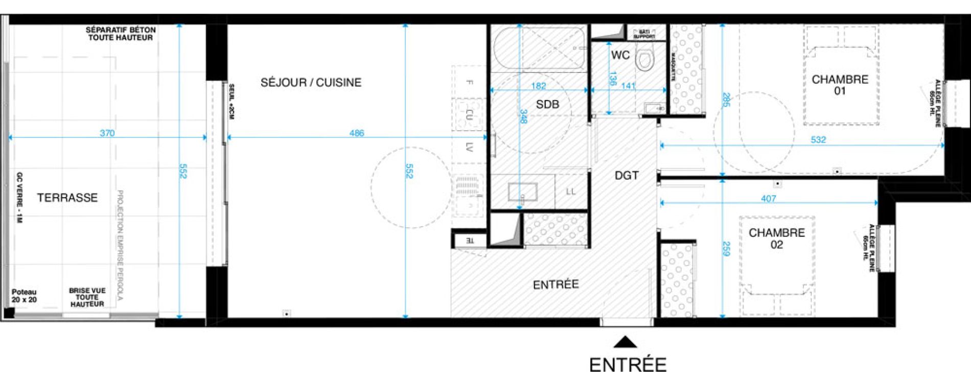 Appartement T3 de 68,00 m2 &agrave; Saint-Cl&eacute;ment-De-Rivi&egrave;re Centre