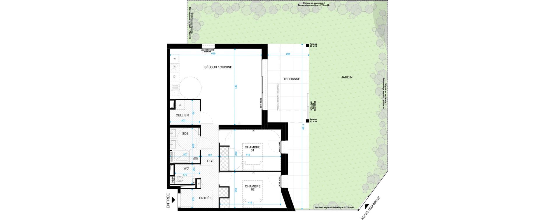 Appartement T3 de 70,50 m2 &agrave; Saint-Cl&eacute;ment-De-Rivi&egrave;re Centre