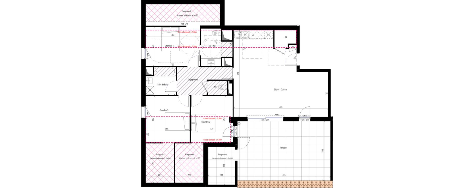 Appartement T4 de 98,70 m2 &agrave; Saint-G&eacute;ly-Du-Fesc Centre